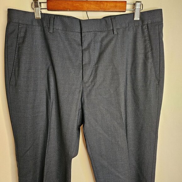 Hugo Boss Men's Size 40 Slim Fit Wool Woven Navy Huge6 Genius 5 - Picture 4 of 14